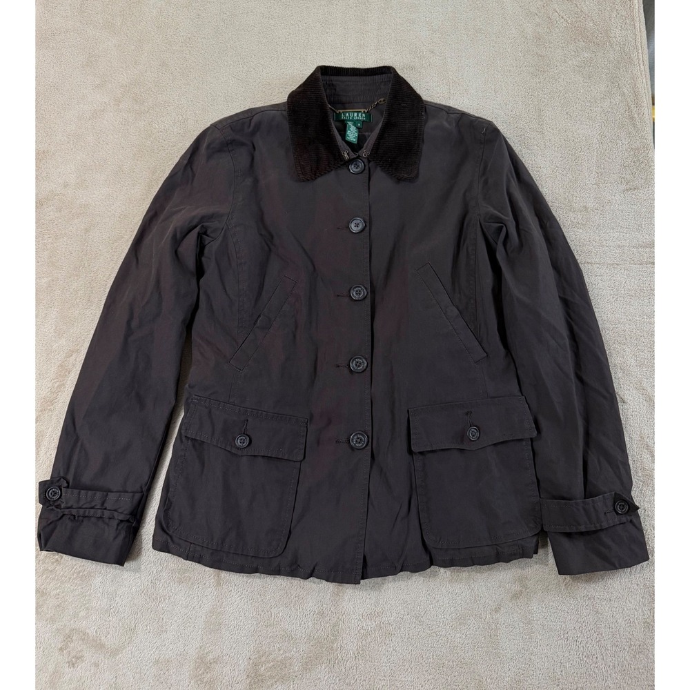 Polo by Ralph Lauren Black Utility Jacket with Corduroy Collar
